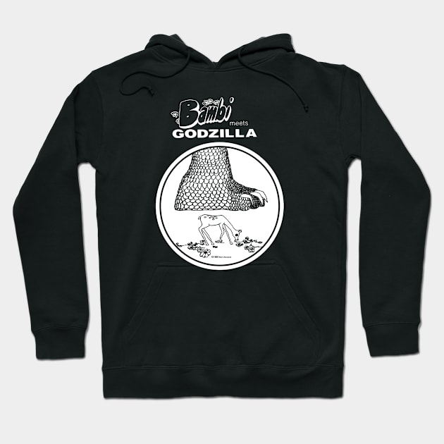 Bambi Meets Godzilla - Dark Hoodie by Chewbaccadoll